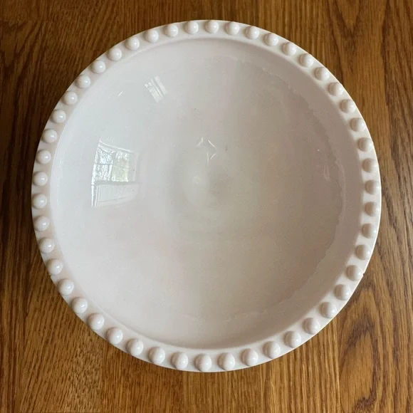 VINTAGE Jeanette Windsor Grand Millenial Pink Milk Glass Pedestal Dish - Picture 2 of 10